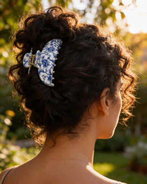 Hydrangea Blues Hair Clip