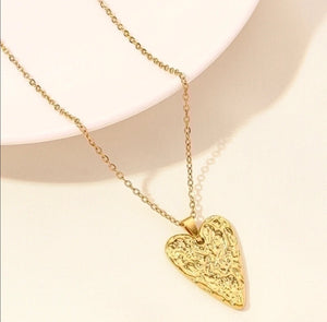 Hammered Heart Necklace